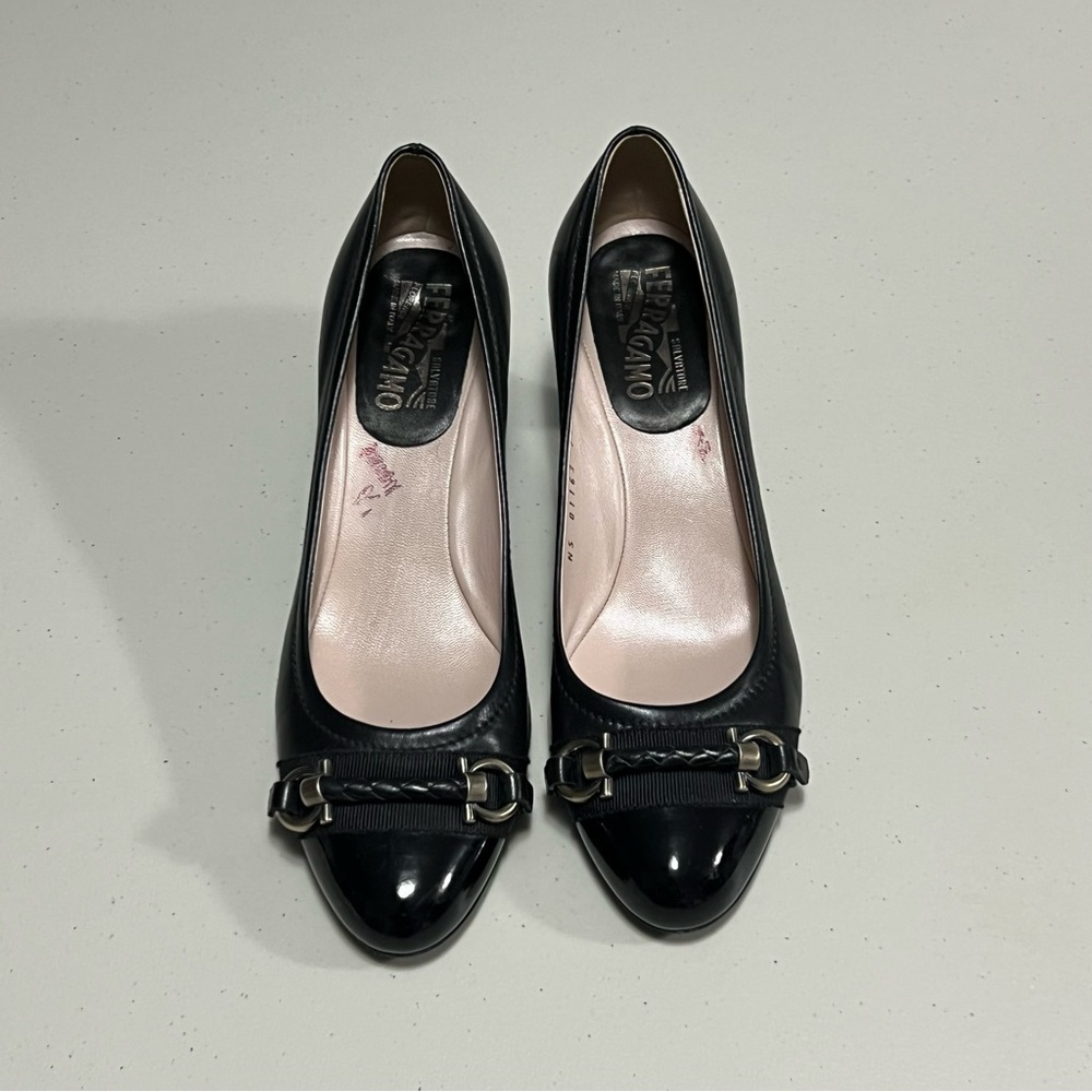 SALVATORE FERRAGAMO Cap Toe Heels with Dust Bag - Picture 2 of 14